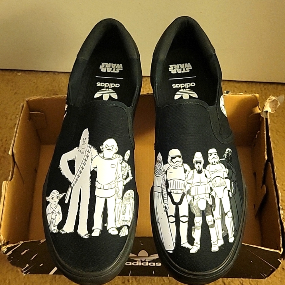 Brand New Adidas STAR WARS X COURT RALLYE SLIP 'REBELS AND THE FIRST ORDERS'